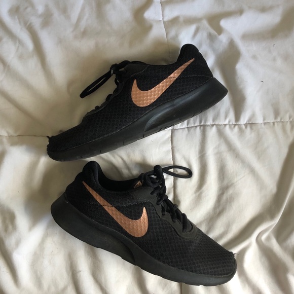 Nike Shoes - nike sneakers with rose gold swoosh